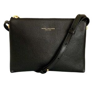 Marc Jacobs Black Pebble Leather Crossbody Bag with dust bag